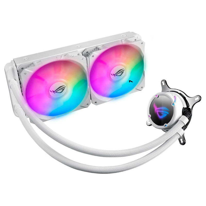Asus ROG Strix LC 240 RGB AIO Liquid CPU Cooler - White - مبرد